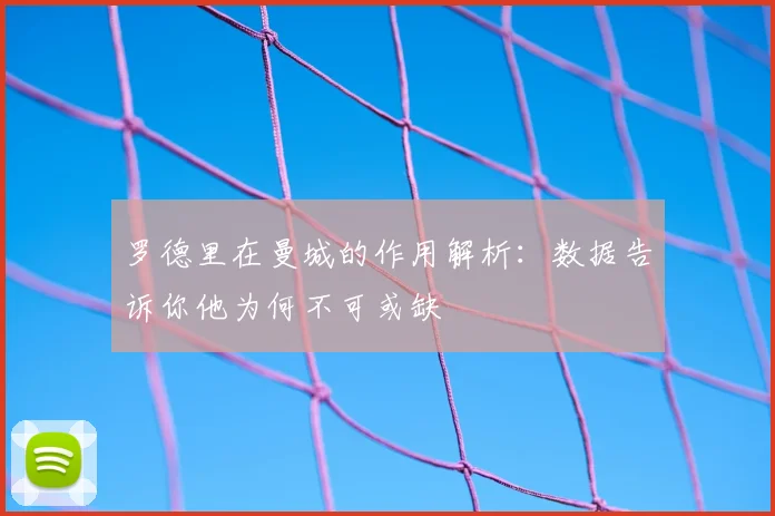 罗德里在曼城的作用解析：数据告诉你他为何不可或缺